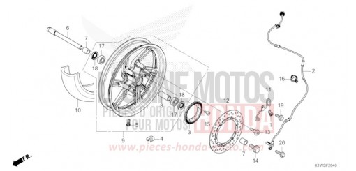 ROUE AVANT SH350AS de 2025